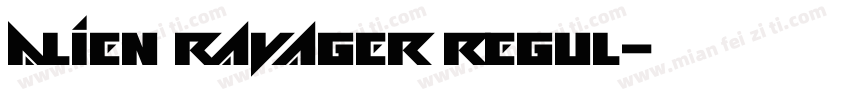 Alien Ravager Regul字体转换